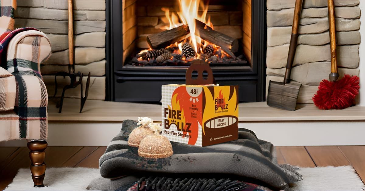 Eco-Friendly Fire Starters – Clean-Burning, Non-Toxic & Waterproof Firestarters for Indoor & Outdoor Fires – 48 Pack