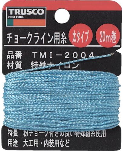 TRUSCO TMI-2004 Chalk Line Thread, Thick, 65.6 ft (20 m) Roll