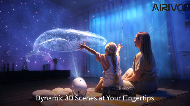 AIRIVO 3D Galaxy Projector, 3D Visual Star Projector with 90 3D