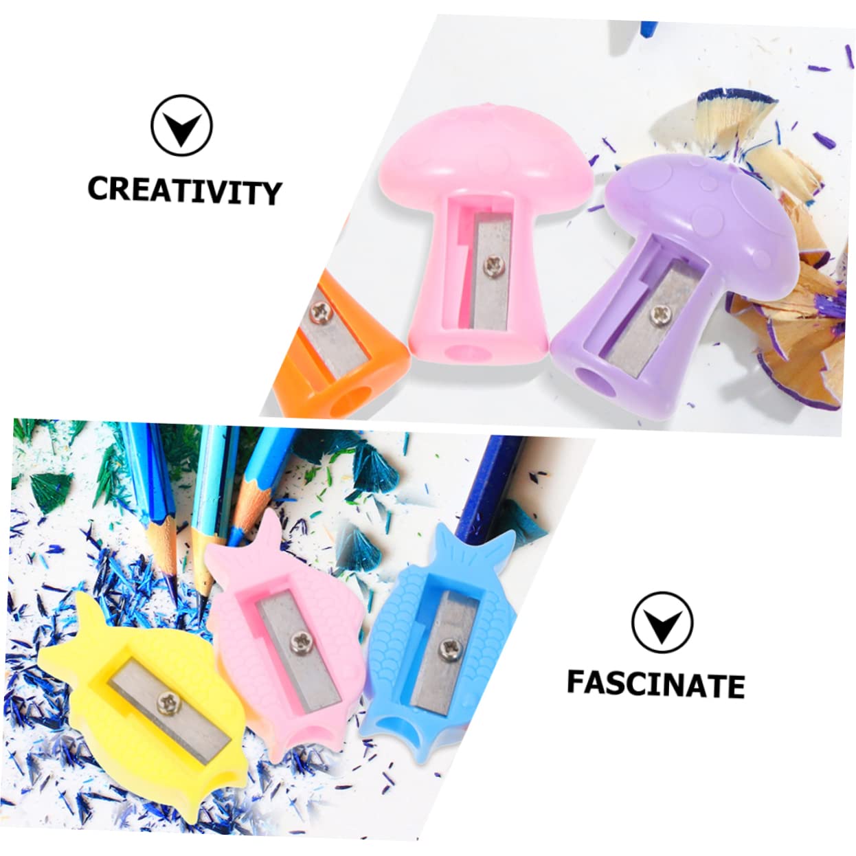 SHINEOFI 90pezzi Temperamatite Per Design Scuola e Utensili Scolastici Pratici e Divertenti Per Studenti