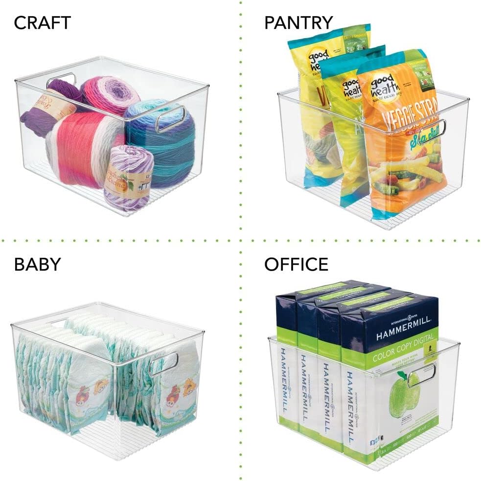 Exclusive Special mDesign Plastic Storage Organizer Container Bin, Closet Organization for Hallway, Bedroom, Linen, Coat, and Entryway - Holds Clothing, Blankets, and Accessories, Ligne Collection, 4 Pack, Clear Flash Deals - 60% OFF mDesign Plastic Storage Organizer Container Bin, Closet Organization for Hallway, Bedroom, Linen, Coat, and Entryway - Holds Clothing, Blankets, and Accessories, Ligne Collection, 4 Pack, Clear