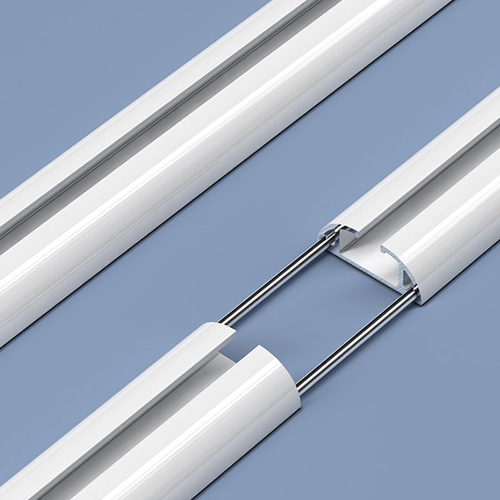Binario per Tende A Muro Bastoni per Tende A Soffitto 5 Metri Binario Tende Soffitto per Montaggio A Parete/Soffitto, Adatto A Pareti Divisorie, Camper E Barche(Top B,3.2M/(10.4FT))