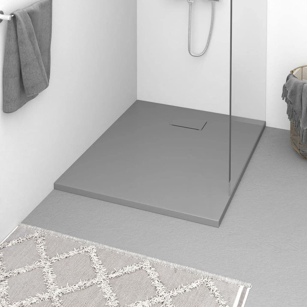 INLIFE Plato de ducha SMC gris 100 x 80 cm, 12,9 kg, 148935