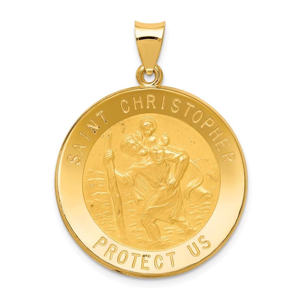 Jewels By Lux14K Yellow Gold Saint Christopher Medal Pendant