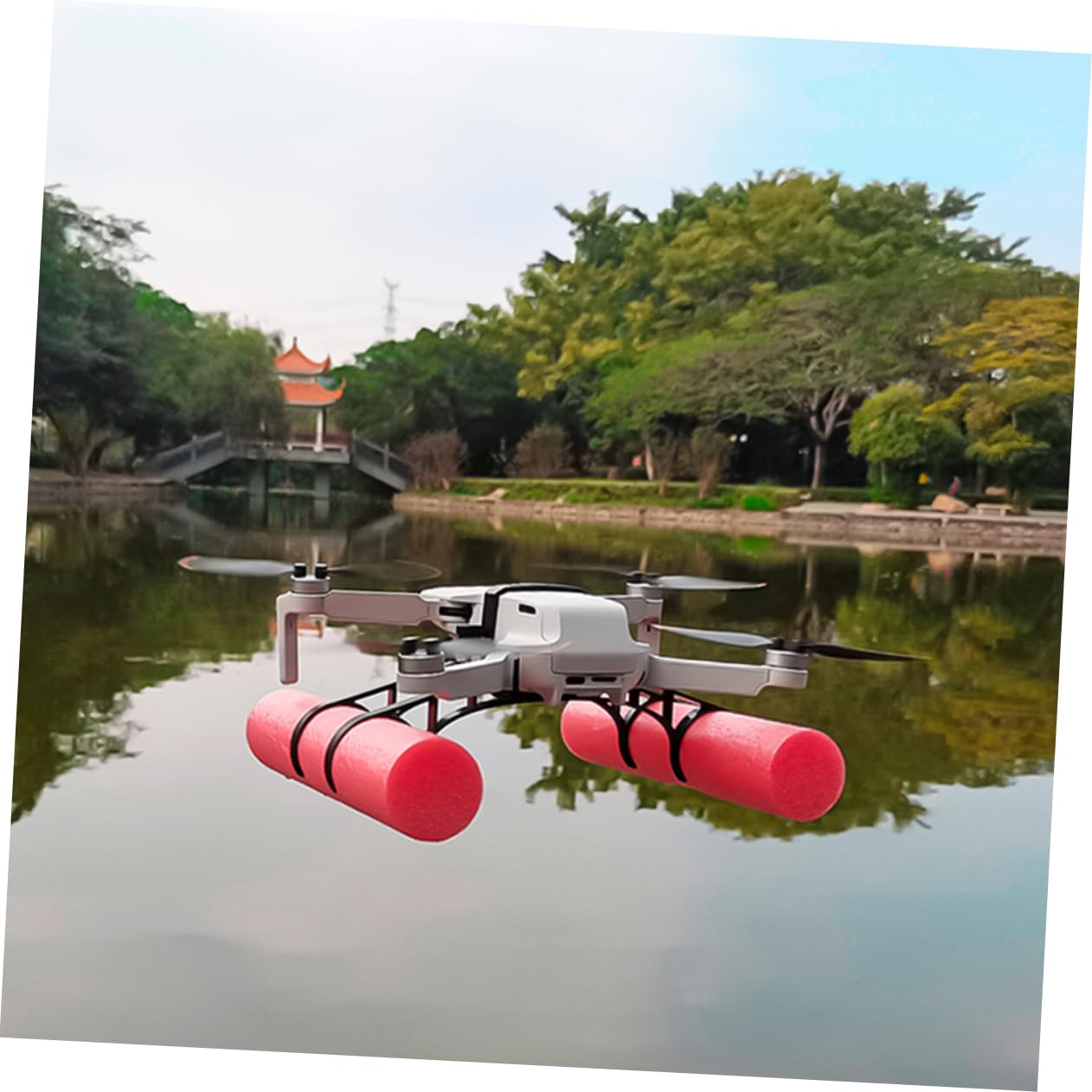 TOYANDONA Galleggiante per Droni Accessori per Droni Carrello di Atterraggio per Droni Estensioni del Carrello di Atterraggio per Mini Anello Volante Pieghevole Drone Rosa ABS