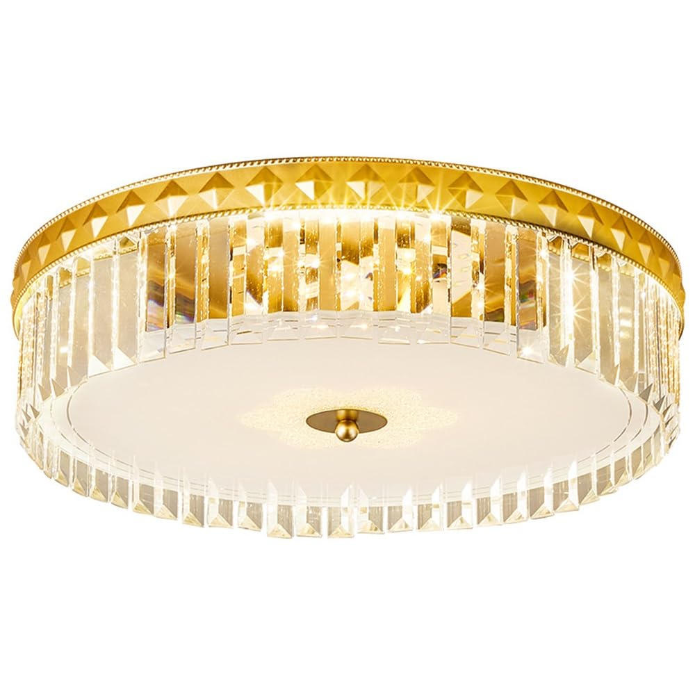 Lustre LED plafonnier encastré en cristal noir pour chambre et séjour