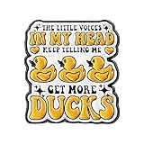 Cartoon Yellow Duck Novelty Brooch Enamel Pins for Women Men Funny Animal Creative The Little Voices in My...