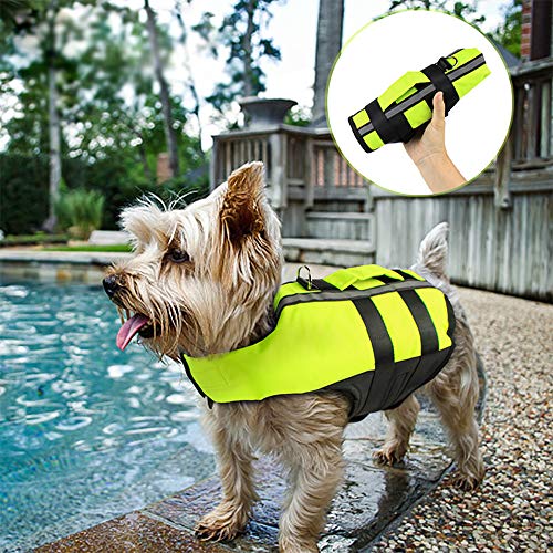 Bbeart Dog Life Jacket,Fashion Dog Swimsuit Safety Vest Inflatable Folding Outdoor Life Coat For Swimming, Boating (M) #TOP5