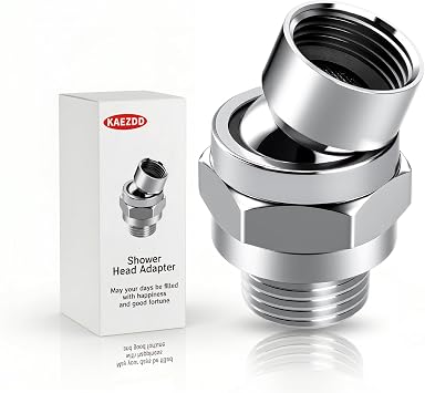 1 Pc Shower Connector Ball Joint Shower Head Swivel Ball Adapter Brass Adjustable Shower Arm Extension Universal Component Polish Chrome