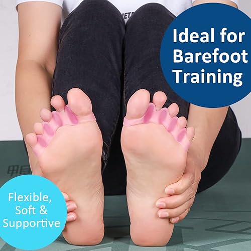 Miniatura 6 de 4 separadores de dedos de pies, corrector de juanetes para mujeres y hombres, espaciadores de dedos para corregir juanetes, yoga, enderezador,
