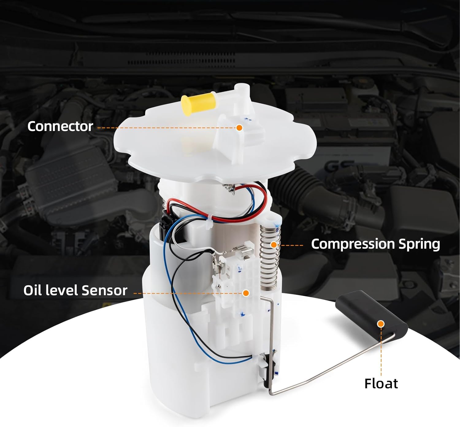 Electric Fuel Pump Assembly Compatible With Nissan 350Z Infiniti G35 M35 M45 V6 V8 3.5L 4.5L 2003-2009 Replace E8534M SP4018M 69868 FG1084 P76334M F4545A