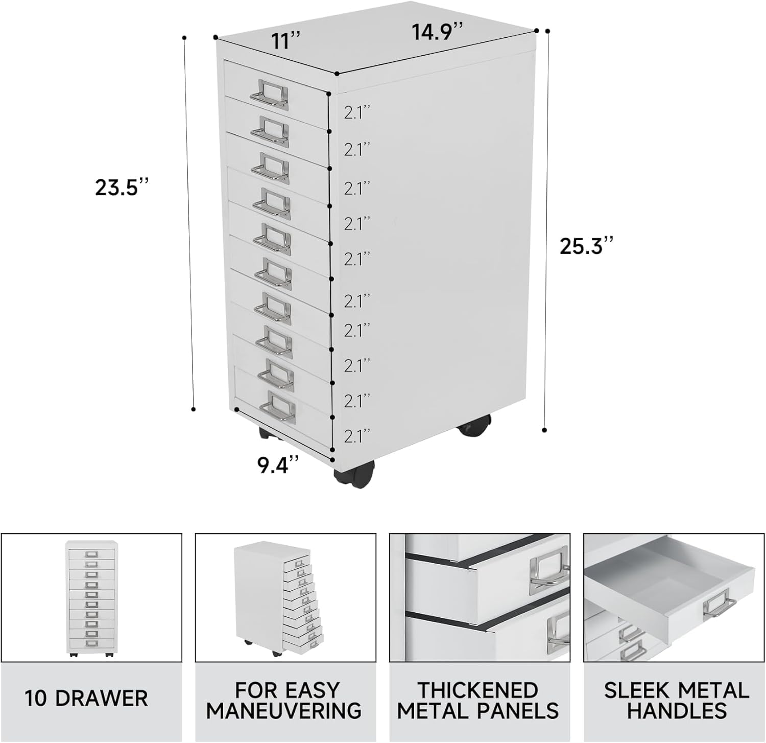 MINI File Cabinet, Metal File Organizer, Document Organizer, Small Metal Cabinets for Home Office