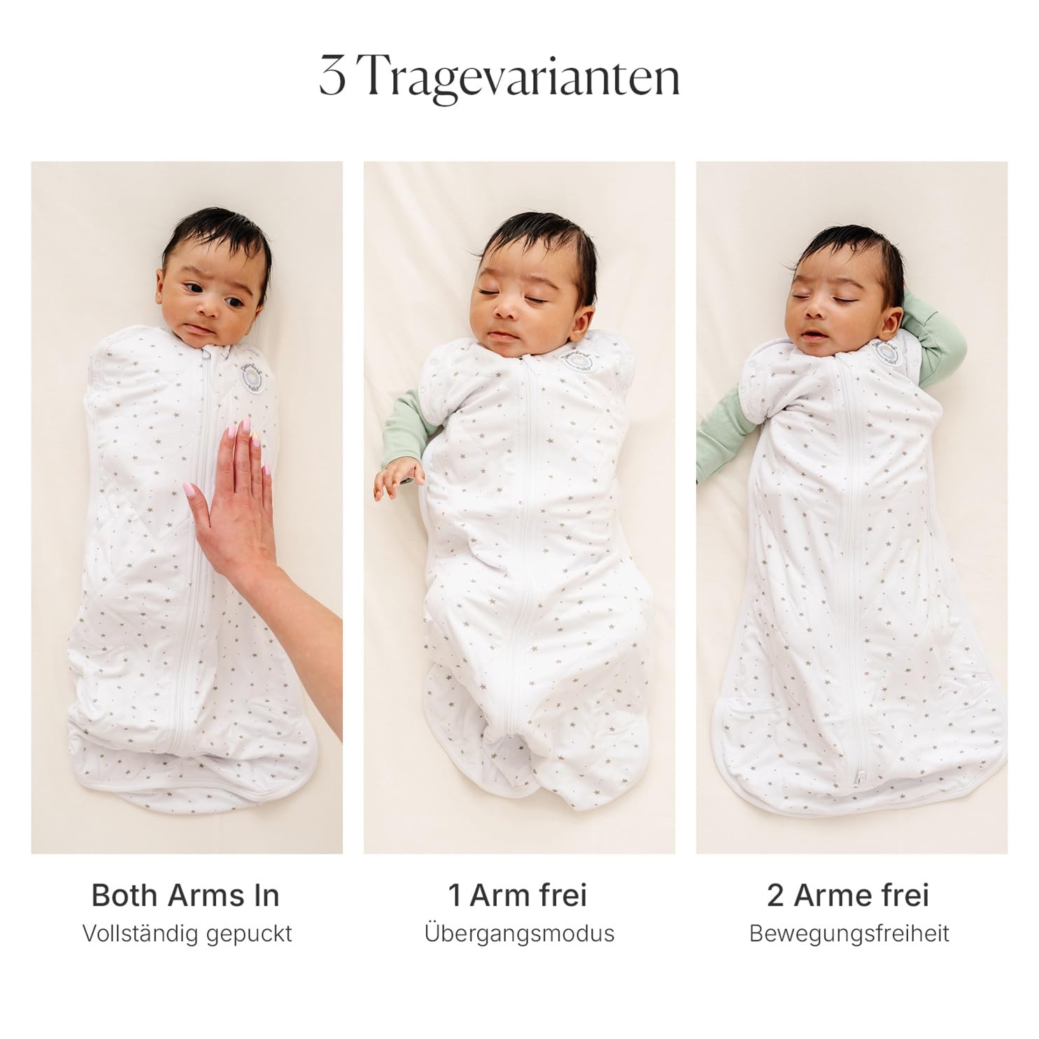 DREAMLAND BABY Viscose Swaddle Blanket (0-6 Months). 1.0 TOG Ultra Soft Swaddle Blanket w/Built in Band. 95% Viscose, 5% Spandex (Grey). Mom-Owned US Business, Premium Materials
