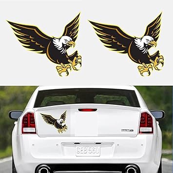 Amazon Co Jp パソコン ステッカー 2個 激しい漫画イーグルpvc車のステッカー15 7cm 13 3cm ステッカー おしゃれ 車 バイク