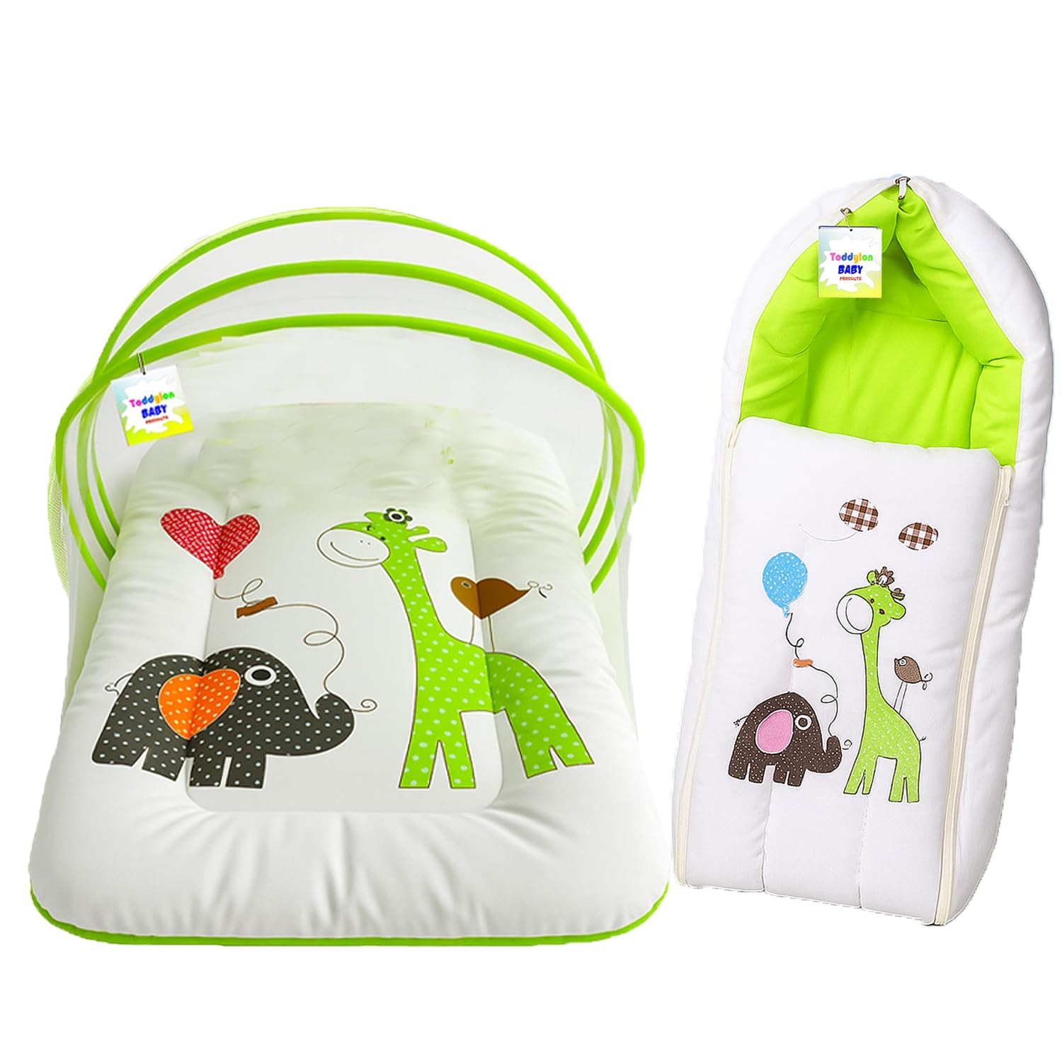 Toddylon Baby Bedding Set New Born Baby Carry Bag | Mattress | Mosquito Net | Insect Protector | Infants Carry Bed (0-6 Months)