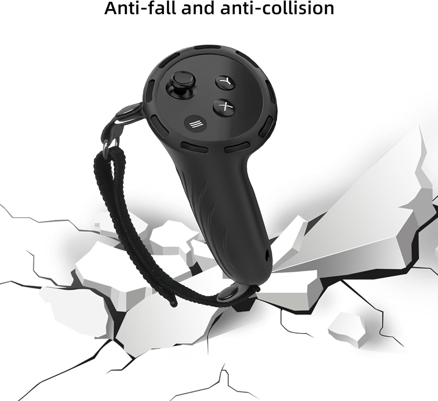 Silicone Cover Set Compatible with Meta/Oculus Quest 3S, VR Headset Shell Cover with Controller Grips, Facial Interface Cover, Lens Caps,7PCS (White)