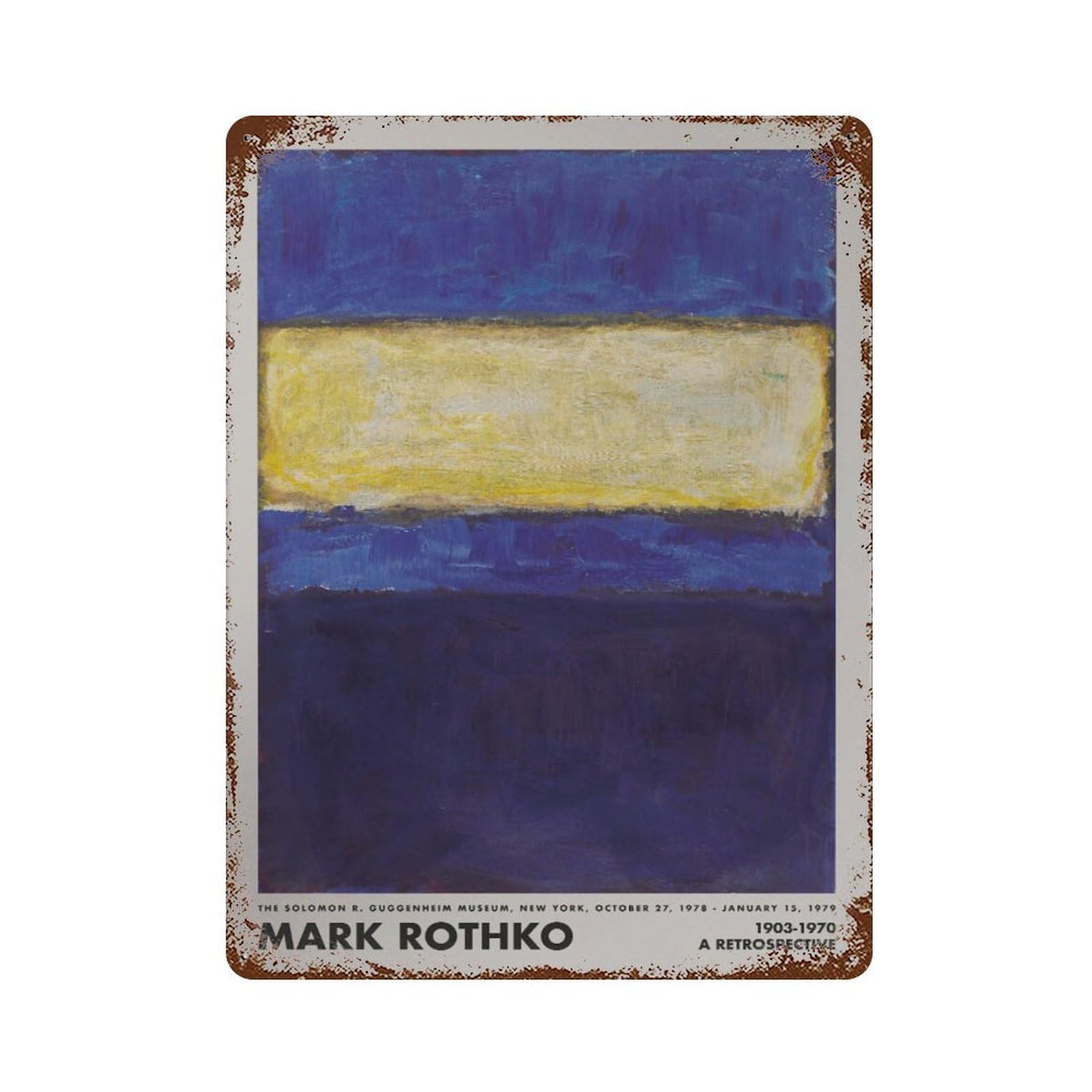 xiaoxiaoshen Rothko Exhibition Gallery1 Wall Decor Art Metal Tin Poster Modern Home Decor Art Home Bar Shop Decorations Vintage Sign 40x30cm