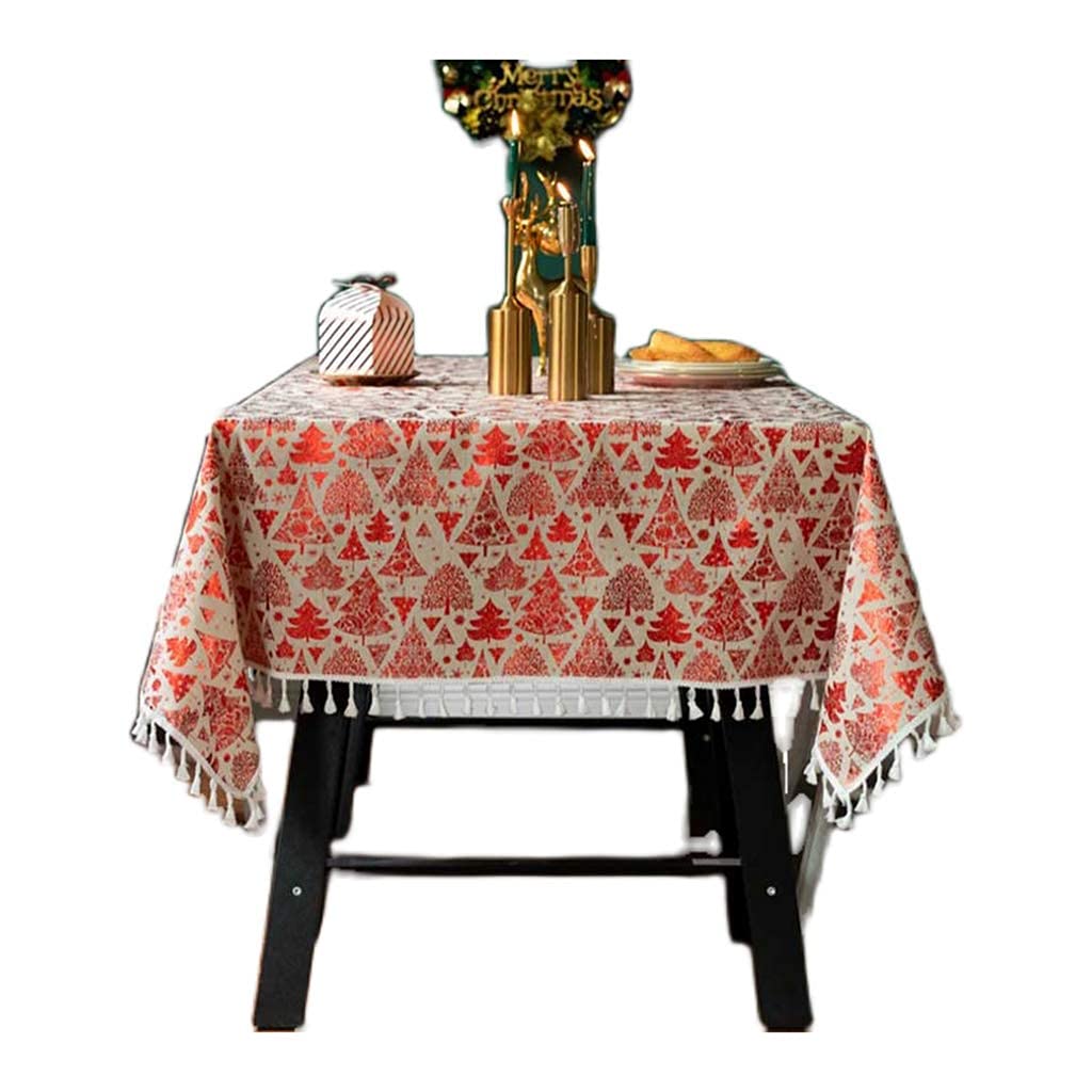 Nappe sapin de Noël lavable pour protéger la table des taches pendant les fêtes