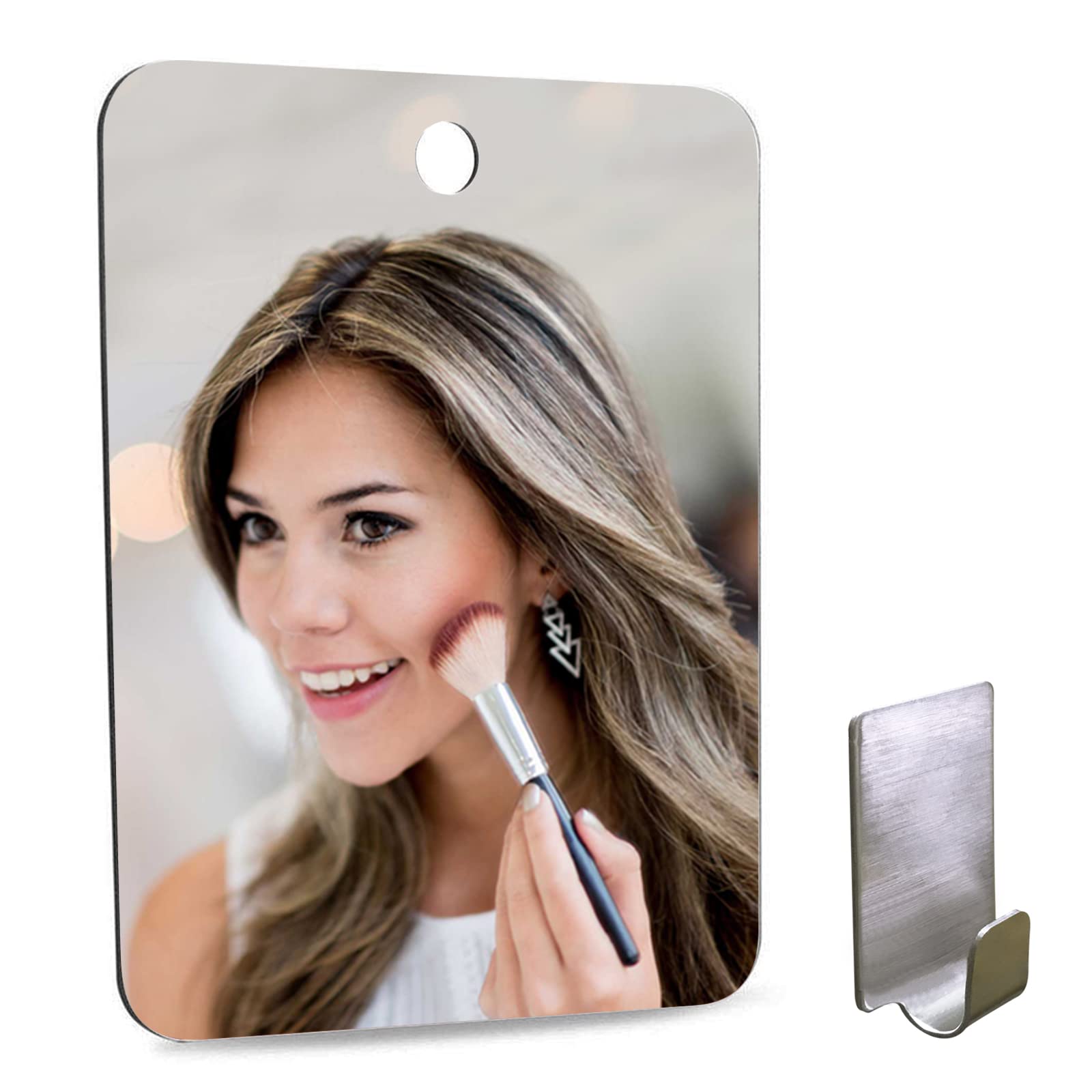 Grande Specchio da Doccia con Ventosa, Radersi Specchio Plastica Specchi Campeggio Viaggio Trucco senza cornice Bagno Specchietto Barba (35x25cm)