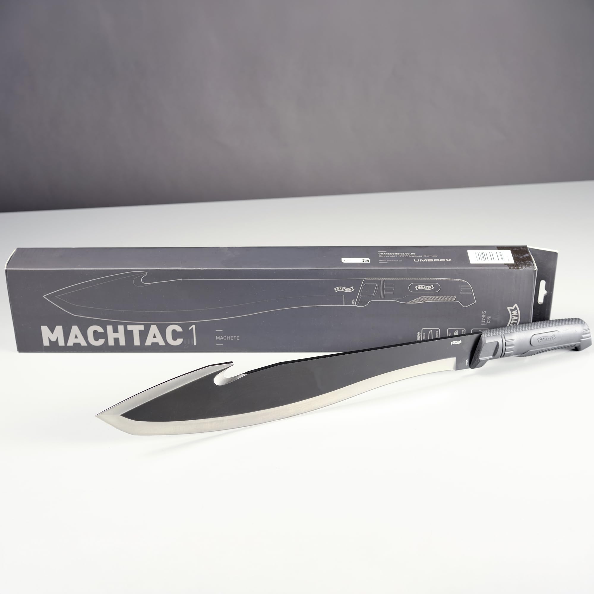 Walther MachTac 1, 440A Stahl, feststehendes Messer, ideal für Outdoor Aktivitäten