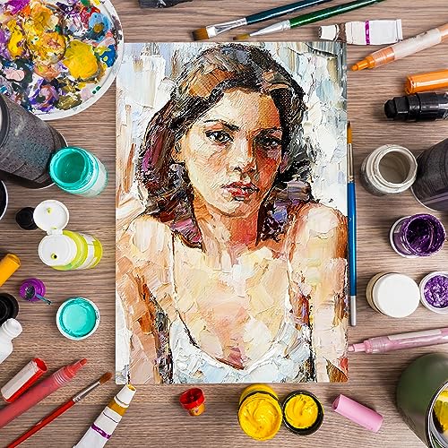 Image of FIXSMITH Stretched Canvas for Painting 24x36 Inch, 2 Pack,Primed Large Canvas,100% Cotton,5 /8 Inch Profile of Super Value Pack for Acrylics,Oils & Other Painting Media