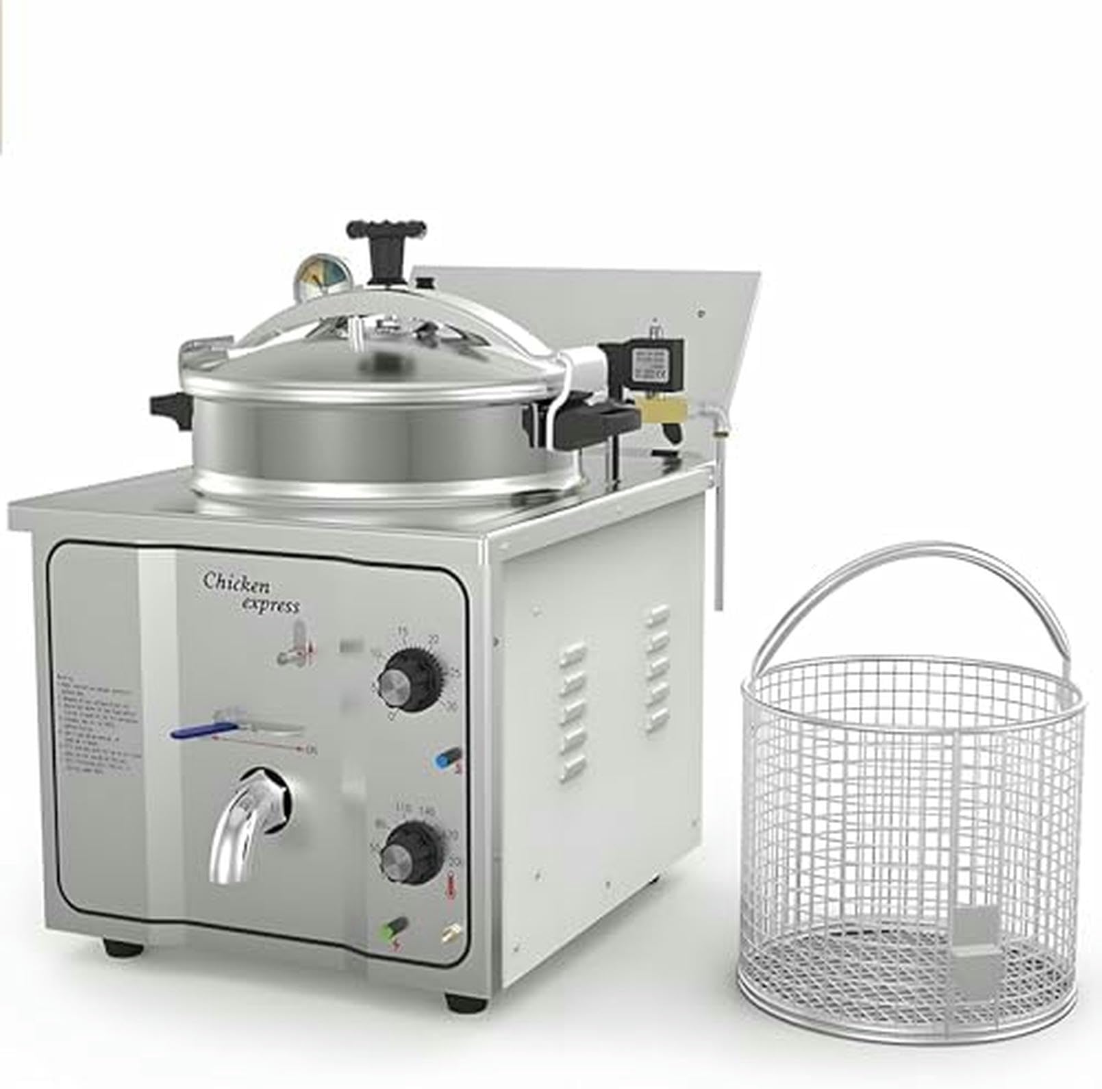 Freidora Eléctrica De Alta Presión, Freidora Comercial De 3000W Y 16L para Pollo Frito, Ideal para Cocinar En La Cocina del Restaurante