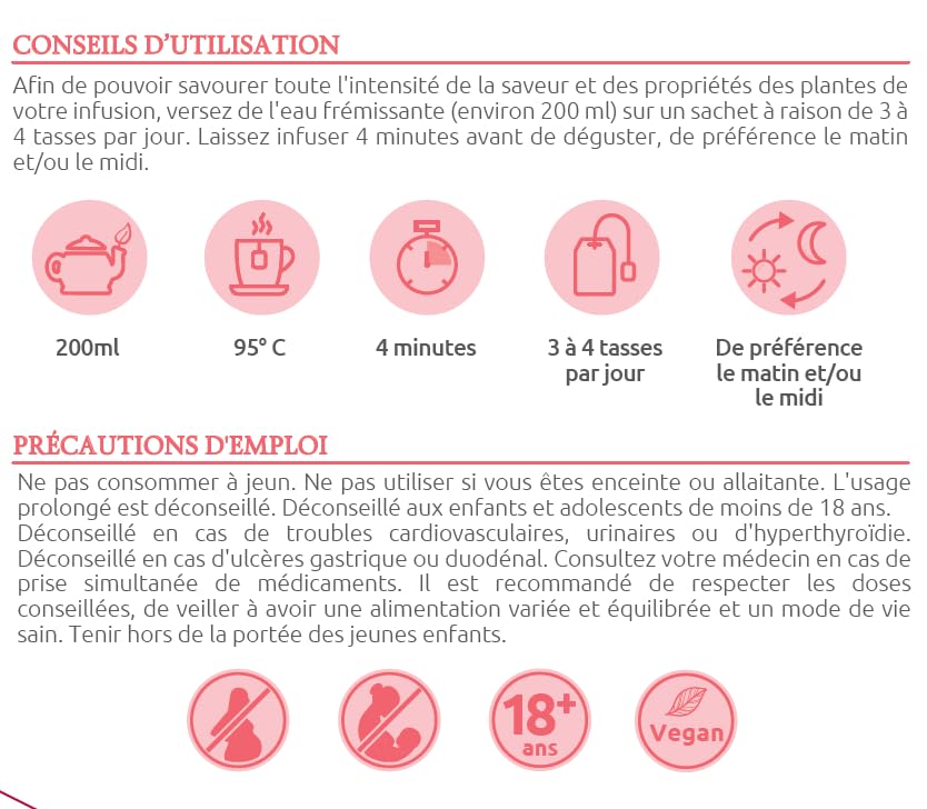 HERBESAN®-INFUSION MATE VERT BRÛLE GRAISSE BIOMaté vert, Thé vert, Guarana, Ananas - 20 sachets – Image 4