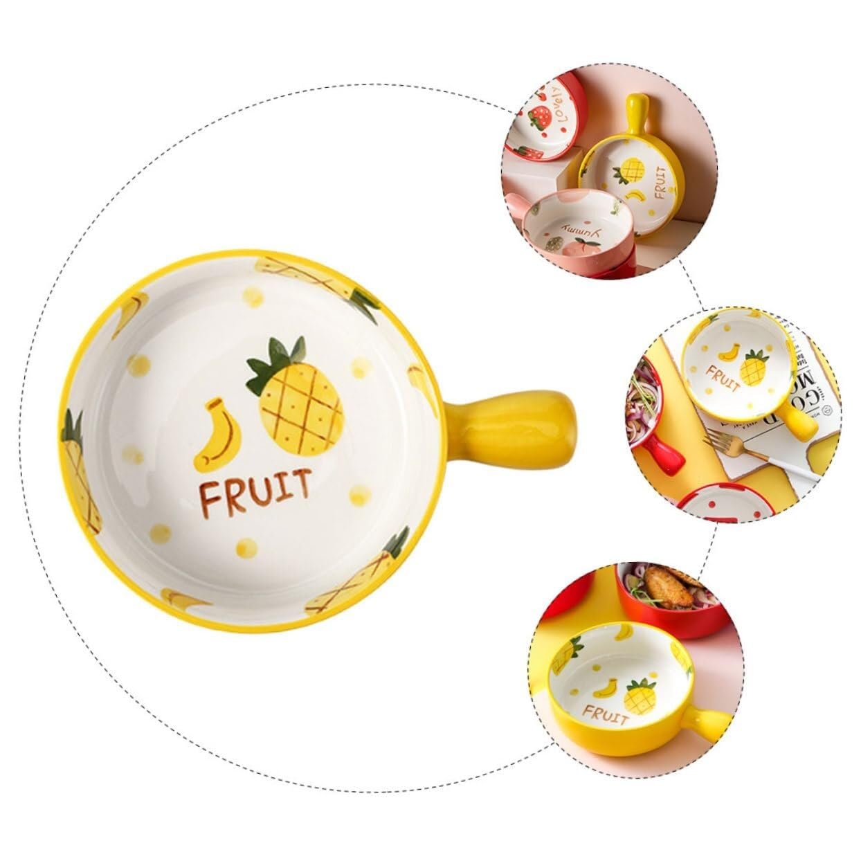 Keramik-Schüssel-Set zum Kochen, Vorspeisen, Eis, Müsli, Nudeln und Suppen – vielseitige Auflaufförmchen für Ofen, Grill, und Obst-Servieren