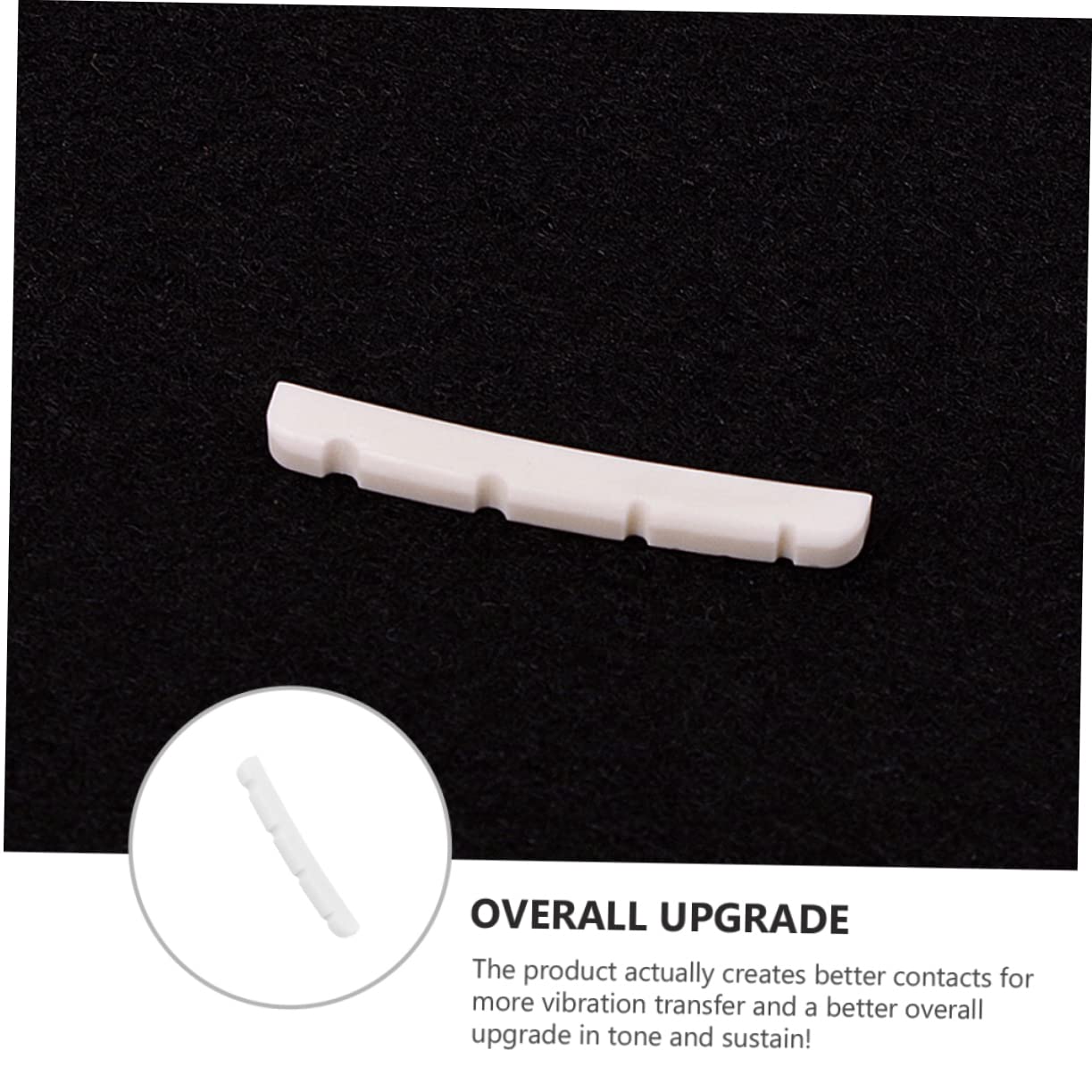 ULDIGI Guitar Bone Bridge Saddle Nut Genuine Ox Bone Nut for 4-string Folk Guitar