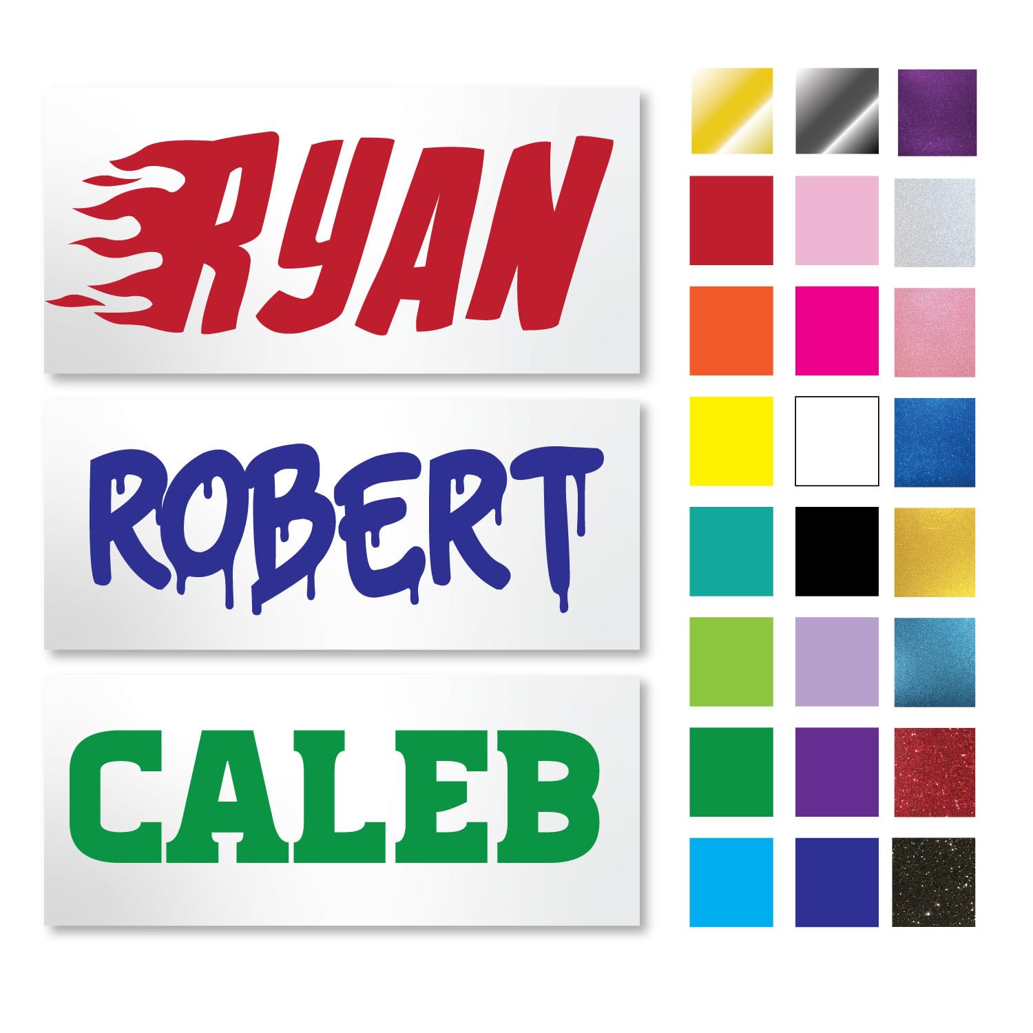 Vinyl Name Decal Stickers – Custom Personalized Stickers for Laptops, Tumblers, Cars, Water Bottles, Boats, Scrapbooks, RVs, Trucks, Cars, Crafts, and