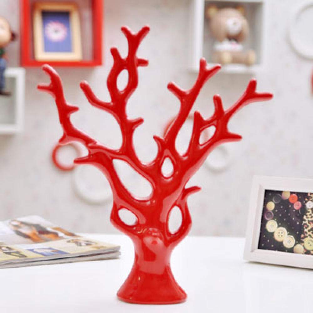Rzeźby Statuy Ozdoby Figurki kolekcjonerskie Ceramika Figurka Porcelanowa statua drzewa Rzeźba Dekoracja domowego biura Prezent-żół
