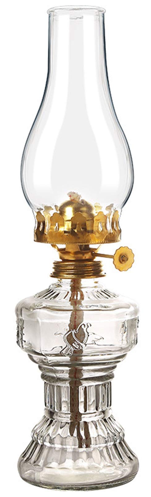 Lampada A Cherosene Vintage In Vetro Colorato - Illuminazione D'Atmosfera E Di Emergenza | Impermeabile Per Interni Ed Esterni