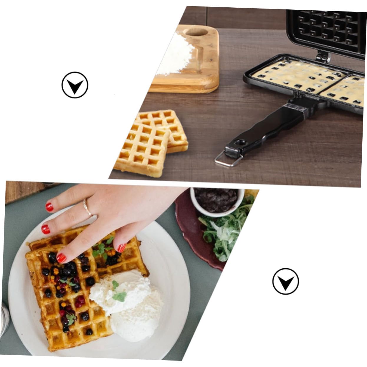 Baluue Stampo per Waffle in Resistente al Calore Leggero e Lavabile Stampo per Torte Fai da Te Utile per Casa e Forno per Appassionati di Dolci