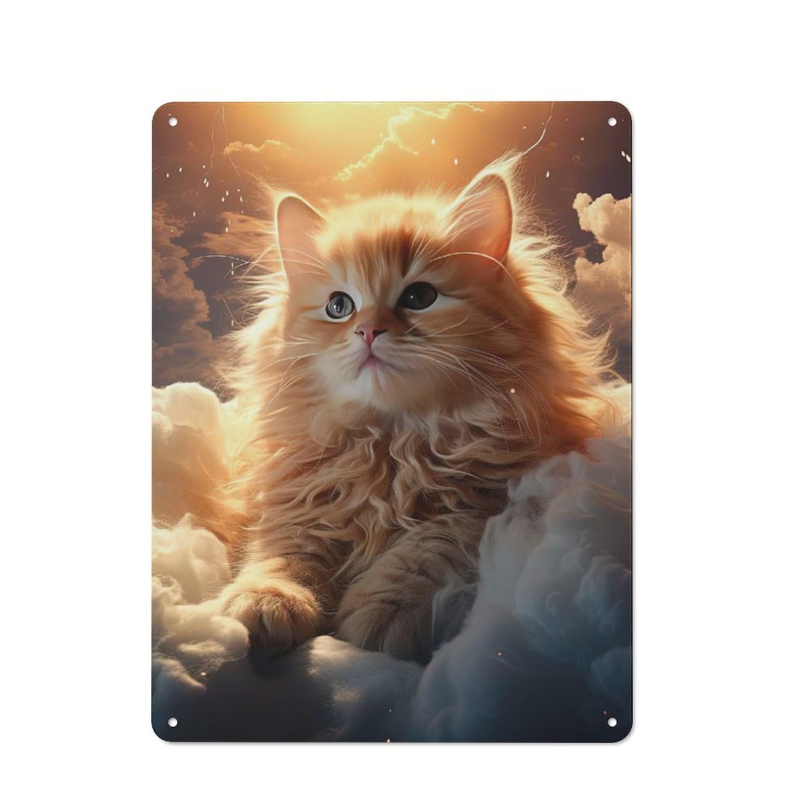 Junmoney Kitten Dreamworld Vintage Tin Sign 40X30cm Featuring For Café Or Home Bar, A Metal Wall Feature For Cafés And Home Bars