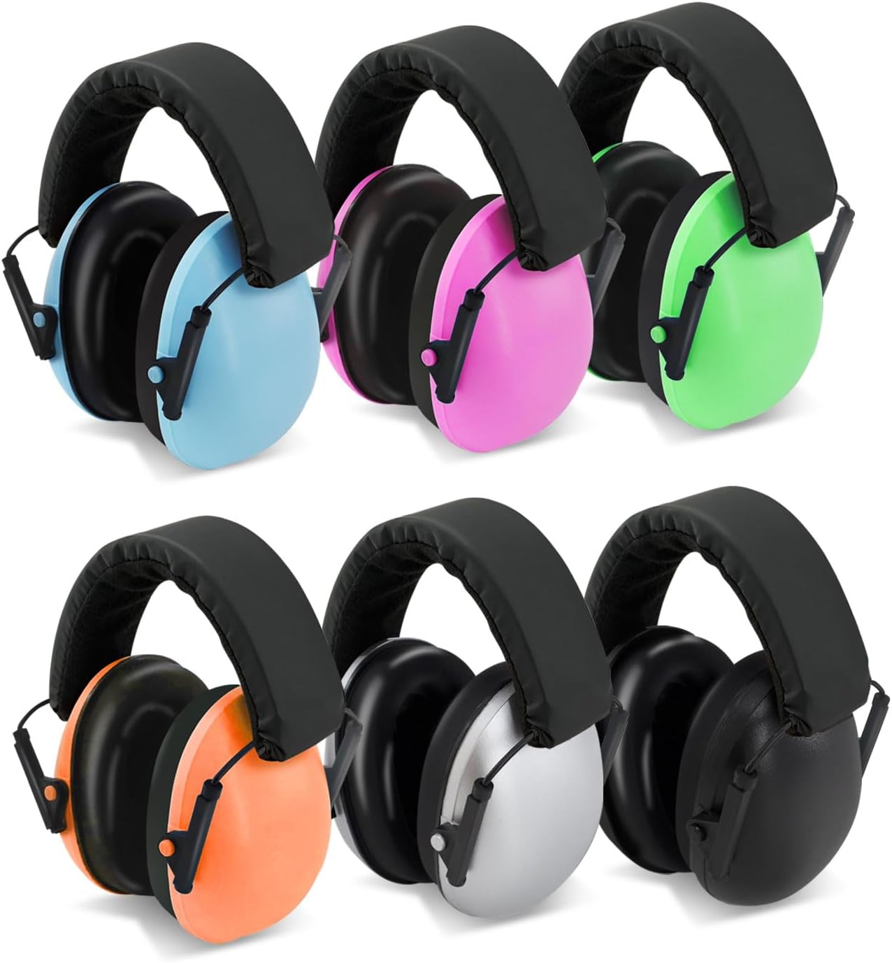 6 Pcs Kids Noise Cancelling Headphones,27dB Adjustable Ear Protection Ear Muffs for...