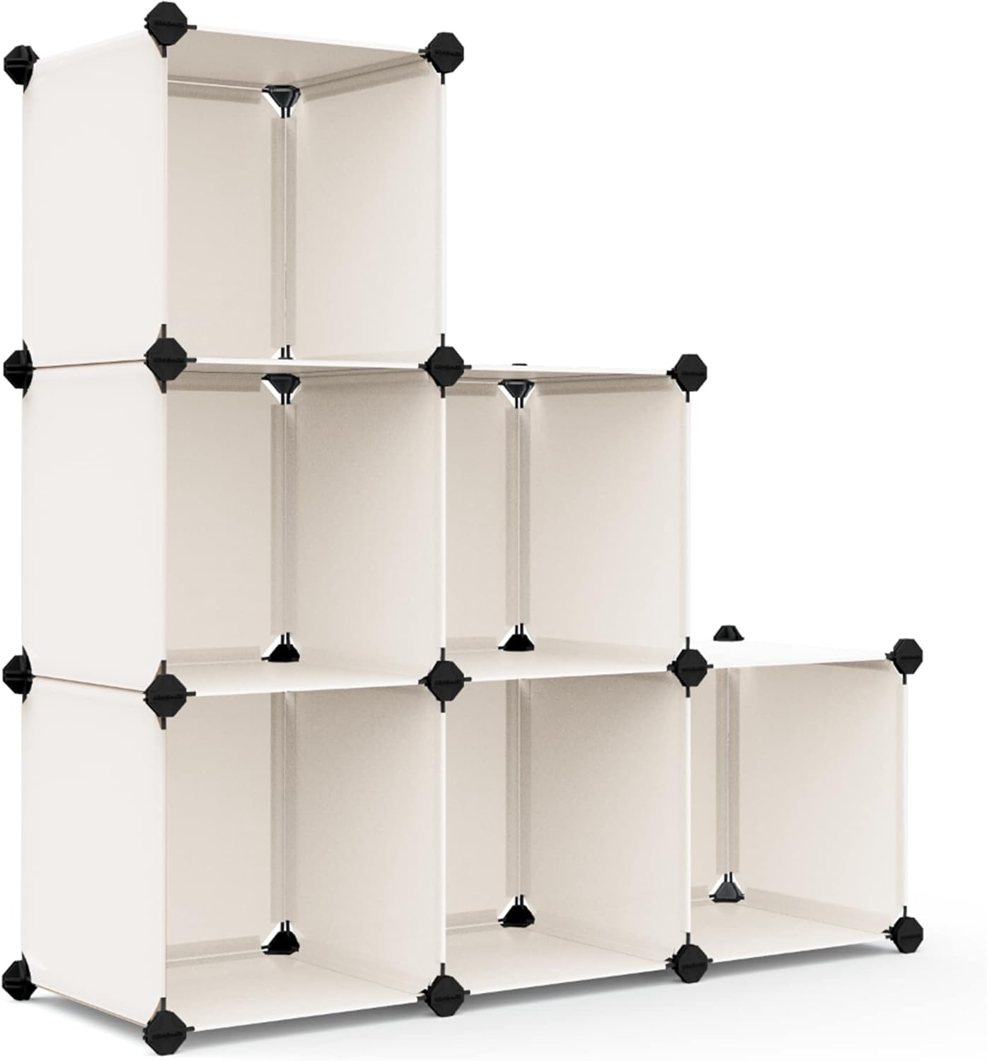 SONGMICS 6 Cube Storage Unit, Modular Plastic Cube Storage Organiser