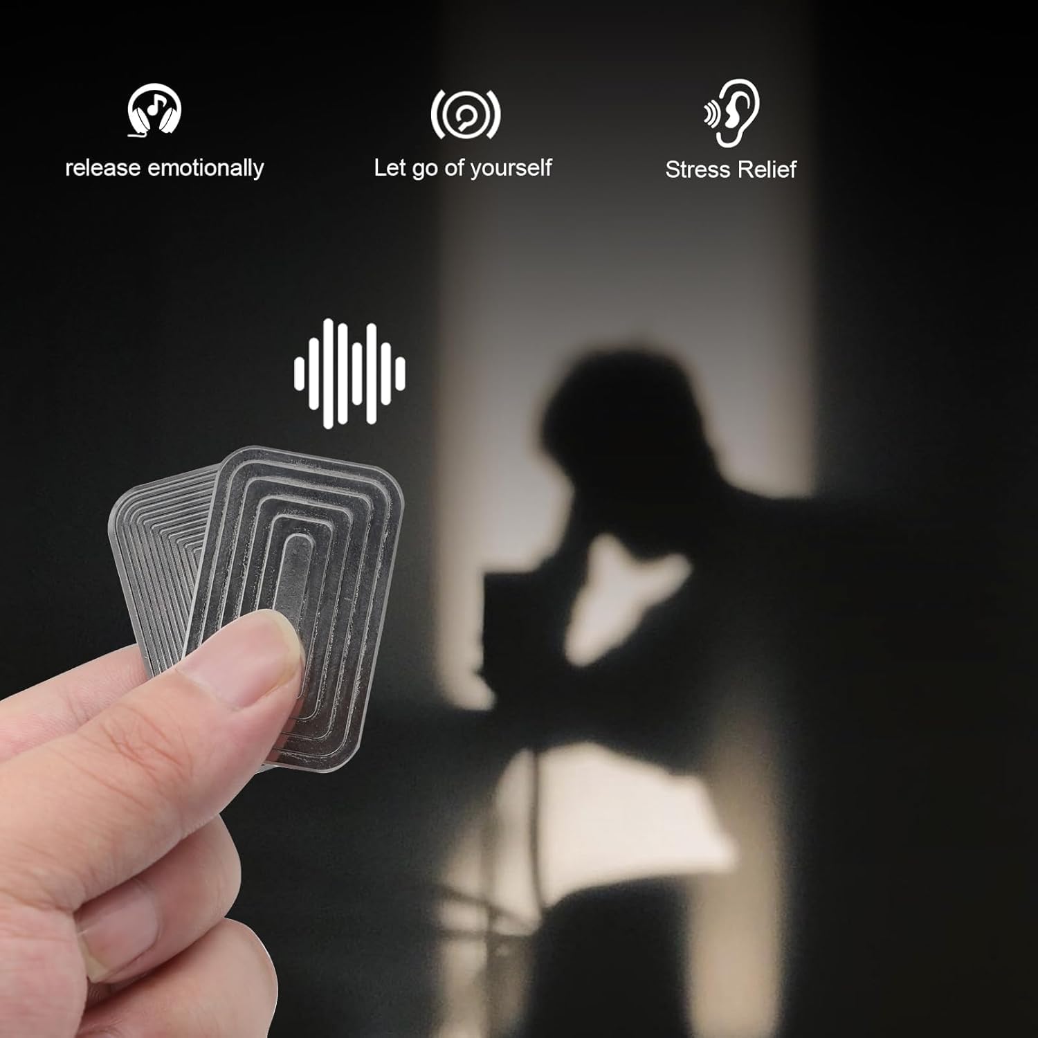 OBEST Fidget Slider Juguete, Push Card Slider Juguete para Niños y Adultos | Juguetes Sensorial para Aliviar el Estrés con ADHD Autismo, Juguete Portátil de Deslizamiento con Dedos para Oficina y Hogar