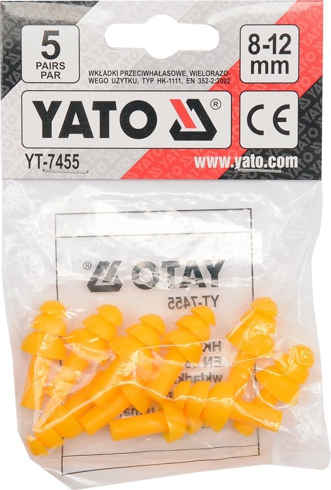 Yato yt-7455 – Silicone Earplugs 10pcs 22dB