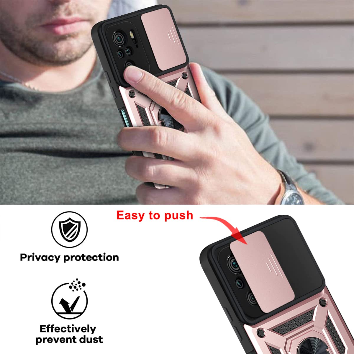 LeYi Funda para Xiaomi Redmi Note 10 Pro/Note 10 Pro MAX con [2