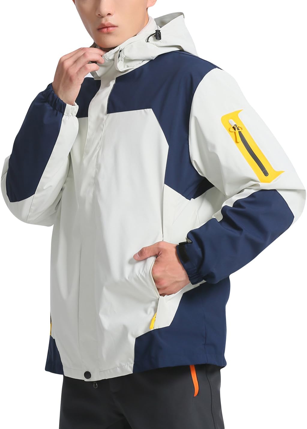 ZGZZ7 Men's Winter Outdoor 3 in 1 Thermal Fleece Snowboard Jackets Active Skiing Jackets
