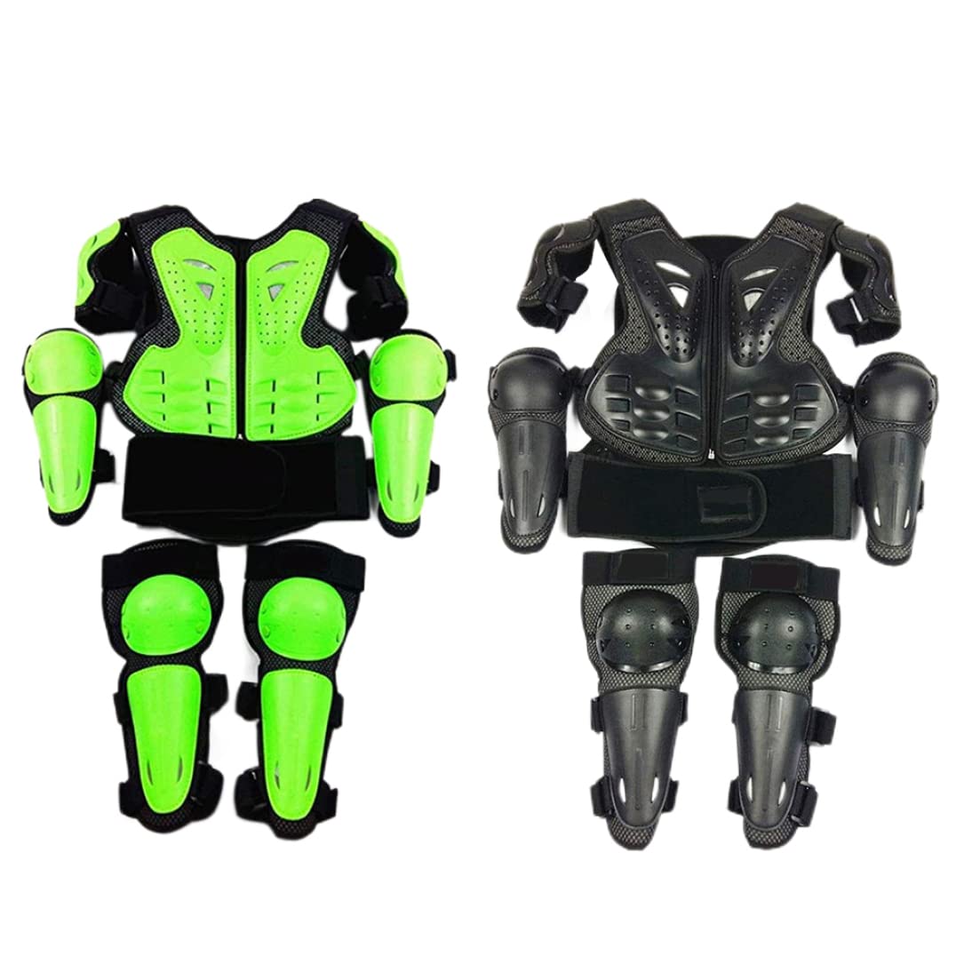 Gilet de Protection pour pour Enfants de 5 à 13 Ans, Gilet Protection pour Motocross avec genouillères et coudières, Ensemble d'équipement pour, Armure sécurité c