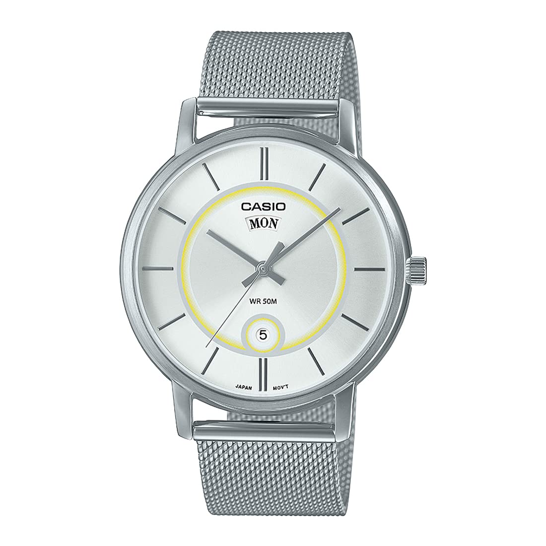 Casio Men Stainless Steel Analog White Dial Watch-Mtp-B120M-7Avdf, Band Color-Silver (B0B87VP86K) Amazon Price History, Amazon Price Tracker