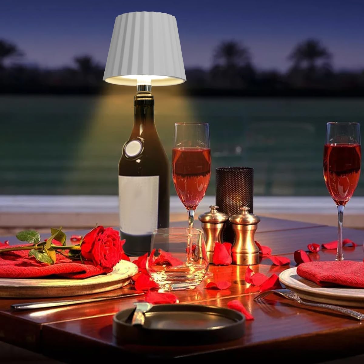 Yevheniy Draadloze fleslamp, led-wijnfleslamp, 3 kleuren, draadloze