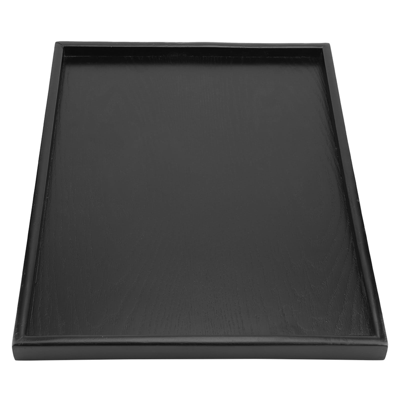 Bandeja cuadrada de madera maciza, diseño antideslizante para café y té, bordes elevados para un fácil manejo, perfecta para comidas y entretenimiento, decoración elegante del hogar