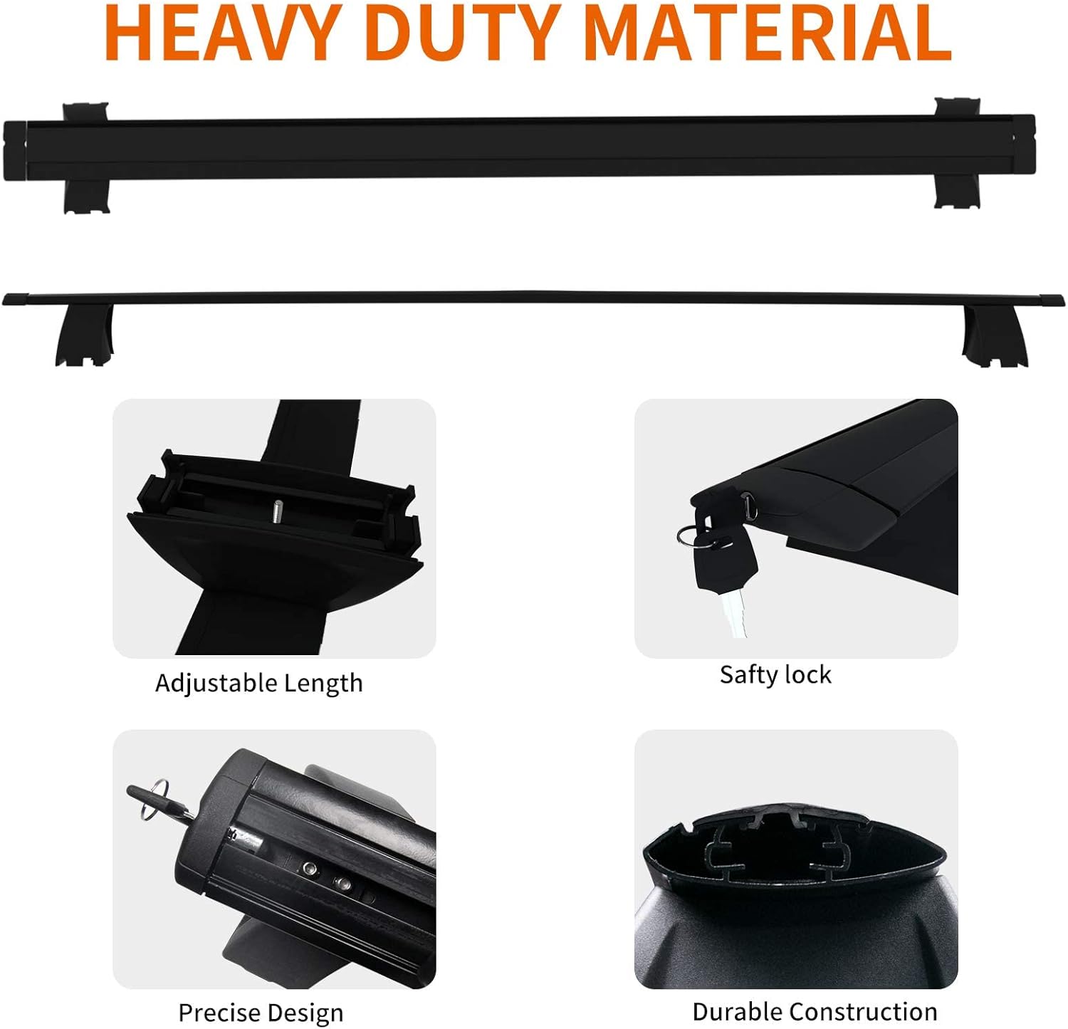 Flash Deals - 60% OFF AUXKO Upgraded Cross Bars Roof Racks Compatible for 2011-2021 Jeep Grand Cherokee with Side Rails, Crossbars Rooftop Luggage Racks for Cargo Carrier Bag Kayak ( Not fit SRT & Altitude Models )