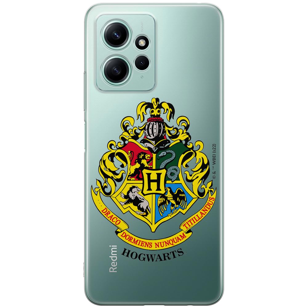 Funda Oficial De Harry Potter Para Xiaomi Redmi Note 12 4G | TPU Flexible Con Bordes Elevados Y Diseño Parcialmente Transparente | Licencia Original