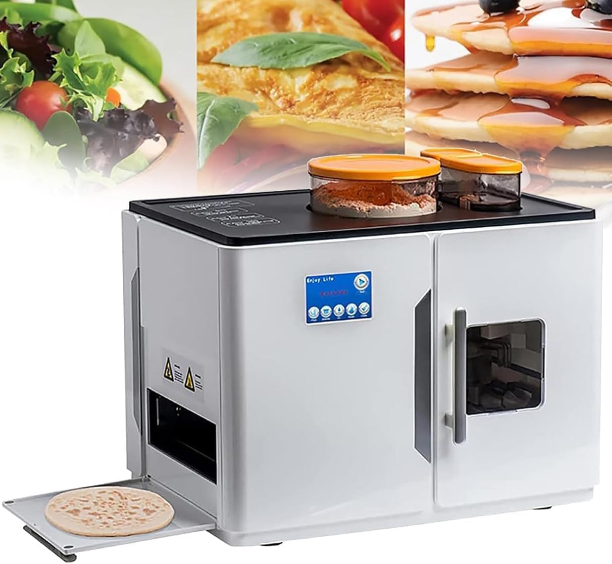 Machine électrique automatique pour roti, chapati et tortillas, fabrication de pains plats, pita et dosas en une seule touche, 20 pièces par lot