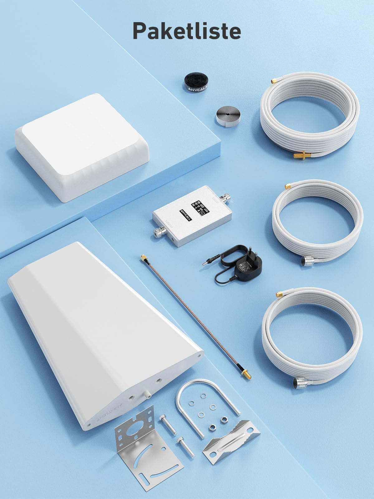 Mobilfunk Verstärker für Band 3 und 7, Handy Signalverstärker für Haus und Büro, 4G LTE 3G GSM Repeater mit Hoher Verstärkung für Alle Deutschen Netzbetreiber O2 E-Plus T-Mobile