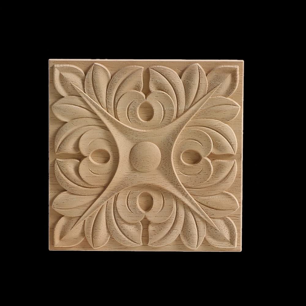 Applique Onlay Bois F35 Rond 12cm Décoration Artisanale Exquise