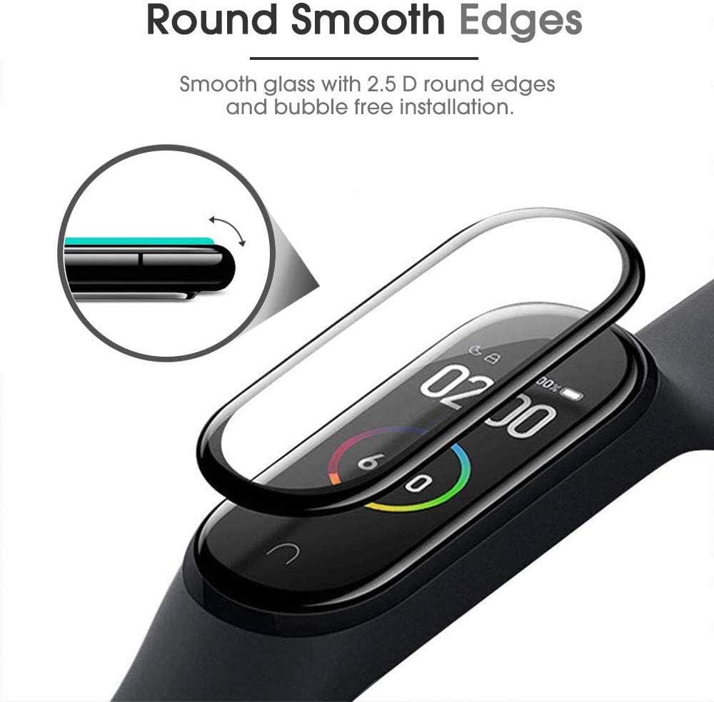 Pellicola Protettiva KELOLIN Per Xiaomi Mi Band 4 E Band 5, 4 Pezzi, 3D Curva, Copertura Totale, Trasparente